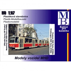 H0 stavebnice článkové tramvaje ČKD Tatra KT8D5 "DP Praha", Ep.V