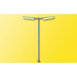 H0 - lampa LED -pouliční- dvouramenná 87mm