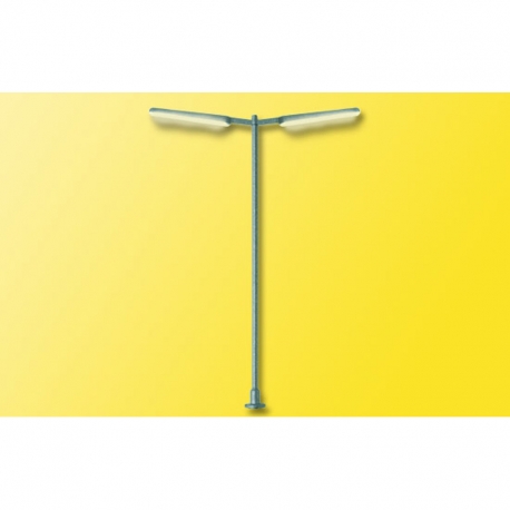 H0 - lampa LED -pouliční- dvouramenná 87mm