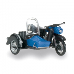 H0 - MZ 250 s postranním vozíkem modrá