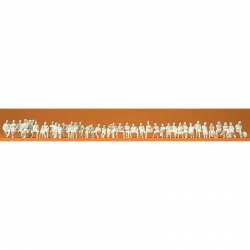 TT - nebarvené figurky -sedící cestující- 39 figurek