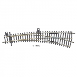 TT oblouková výhybka pravá R631mm 15° R310mm 30°