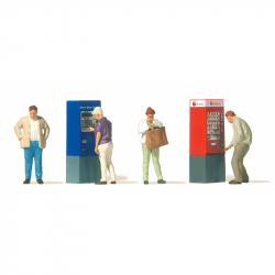H0 - u prodejního automatu 4 figurky a 2 automaty