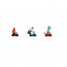 H0 - Bobby automobilové závody 3 figurky + 3 autíčka
