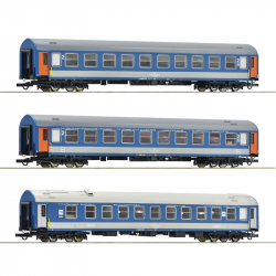 H0 - set tří osobních vozů D 374/375 -Vindobona/Hungaria- MAV ep.IV-V