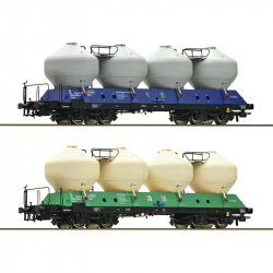 H0 - set dvou nákladních vozů na přepravu sypkých hmot Uacs ZSSK ep.VI