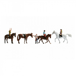 N - jezdci na koních 4 figurky + 4 koně