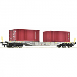 H0 - kontejnerový vůz Sgns AAE naloženo dvěma 20′ kontejnery ep.VI