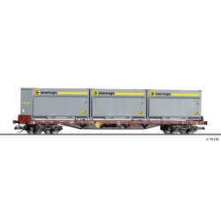 TT - plošinový vůz DB AG naložený Innofreight WoodTainer XXL ep.V
