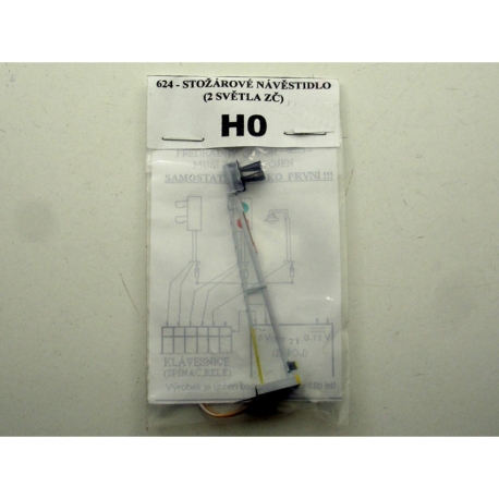 H0 - stožárové návěstidlo 2 světla ZČ