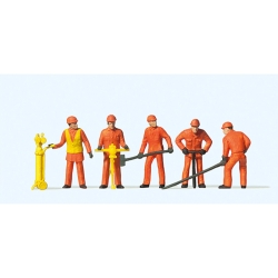 H0 - dělníci na stavbě trati 5 figurek