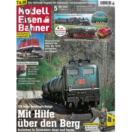 Časopis Modell Eisen Bahner 4/2025 v němčině