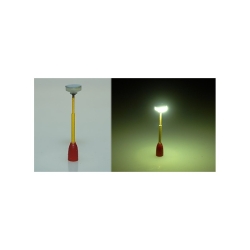 H0 - parková lampa - červeno žlutá - bílé světlo