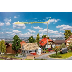 H0 - dům ve výstavbě s jeřábem