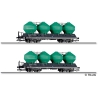 TT - set dvou vozů na sypké hmoty Uacs 451.1  Transportservics s.r.o. Beroun ep.VI