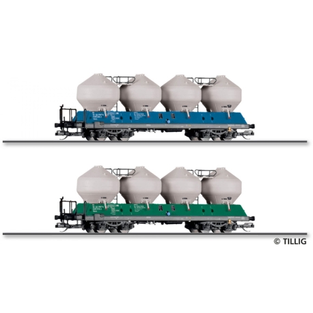 TT - set dvou vozů na sypké hmoty Uacs 451.1 Raj-Wagon Trenčin spol. s.r.o. ep.VI