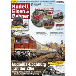 Časopis Modell Eisen Bahner 4/2025 v němčině