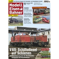 Časopis Modell Eisen Bahner 4/2025 v němčině