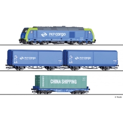 TT - startovací set s motorovou lokomotivou a nákladními vozy PKP ep.IV